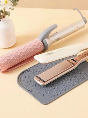 Heat Resistant Silicone Mat for Hair Tools Curling Iron Straightener Pouch
